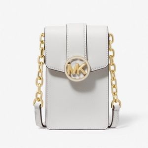 MICHAEL KORS CARMEN SMALL FAUX LEATHER PHONE CROSSBODY BAG